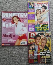 3 KYLIE MINOGUE magazines, Ministry, TV Week, New Idea, bulk lot