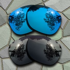 Sky Blue Grey Black Lenses Replacement for-Oakley Beckon OO9125 Polarized