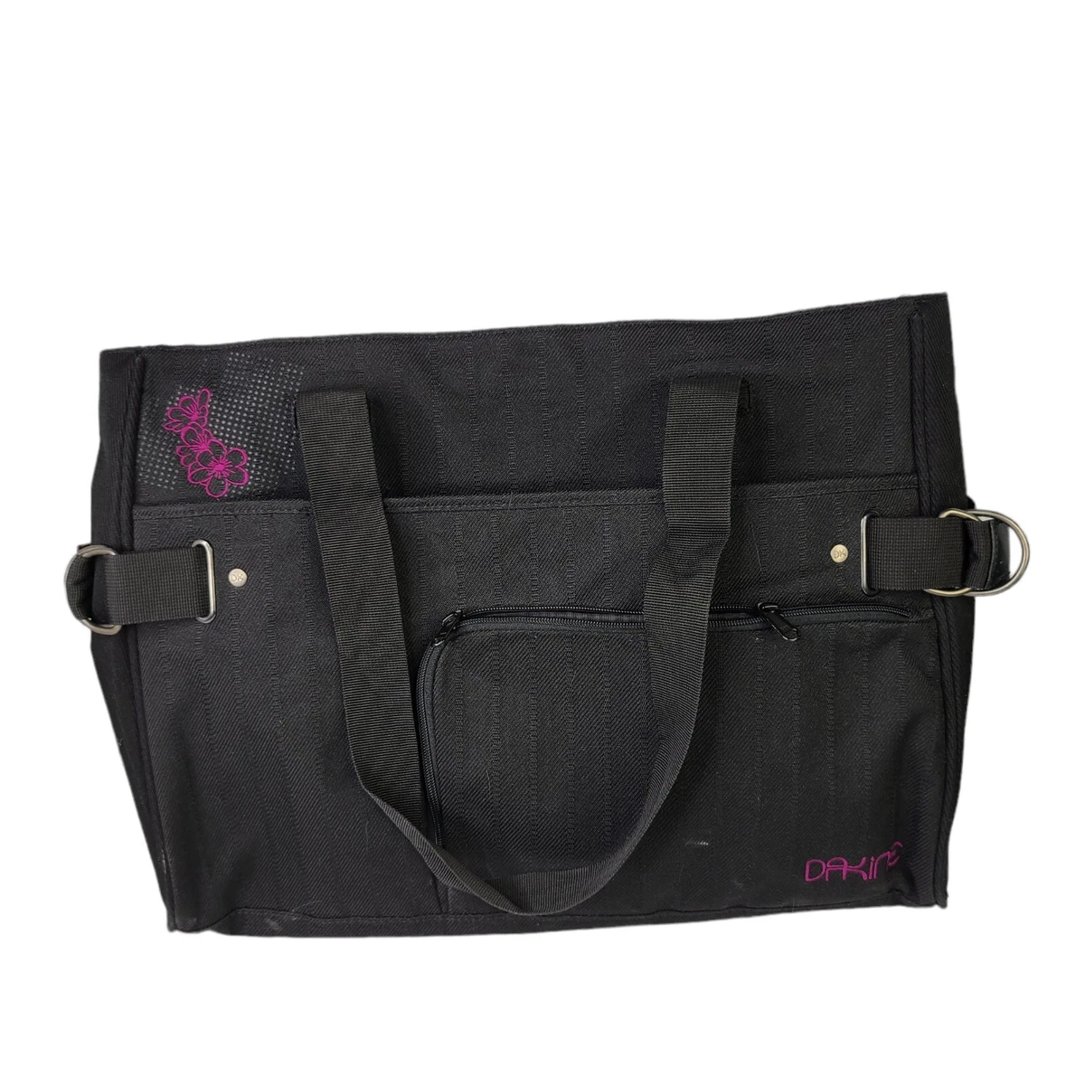 Dakine Computer Laptop Tote Bag Large Black Pink Detail Heavy Duty Multi  Pockets | eBay