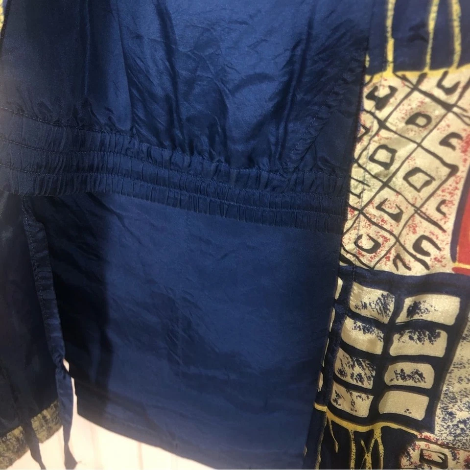 Conjunto de 2 pantalones vintage Oleg Cassini conjunto de chándal para correr talla XL seda rara Foto 3 de 4