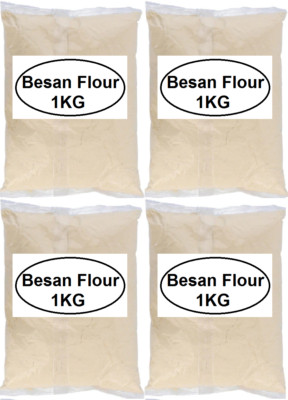 4Kg - 4 Packs x 1Kg - Besan Chickpea Flour Chana Flour Chick pea Flour Fine HQ