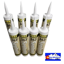 8-Pack White Acrylic Latex With Silicone Paintable Sealant Boss Products 363
