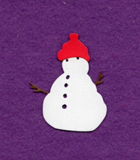SNOWMAN 11 die cuts scrapbook cards