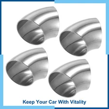 Universal Pack (4) OD 2.5 Inch 45 Degree Bend Tube Exhaust Elbow Pipe SS304