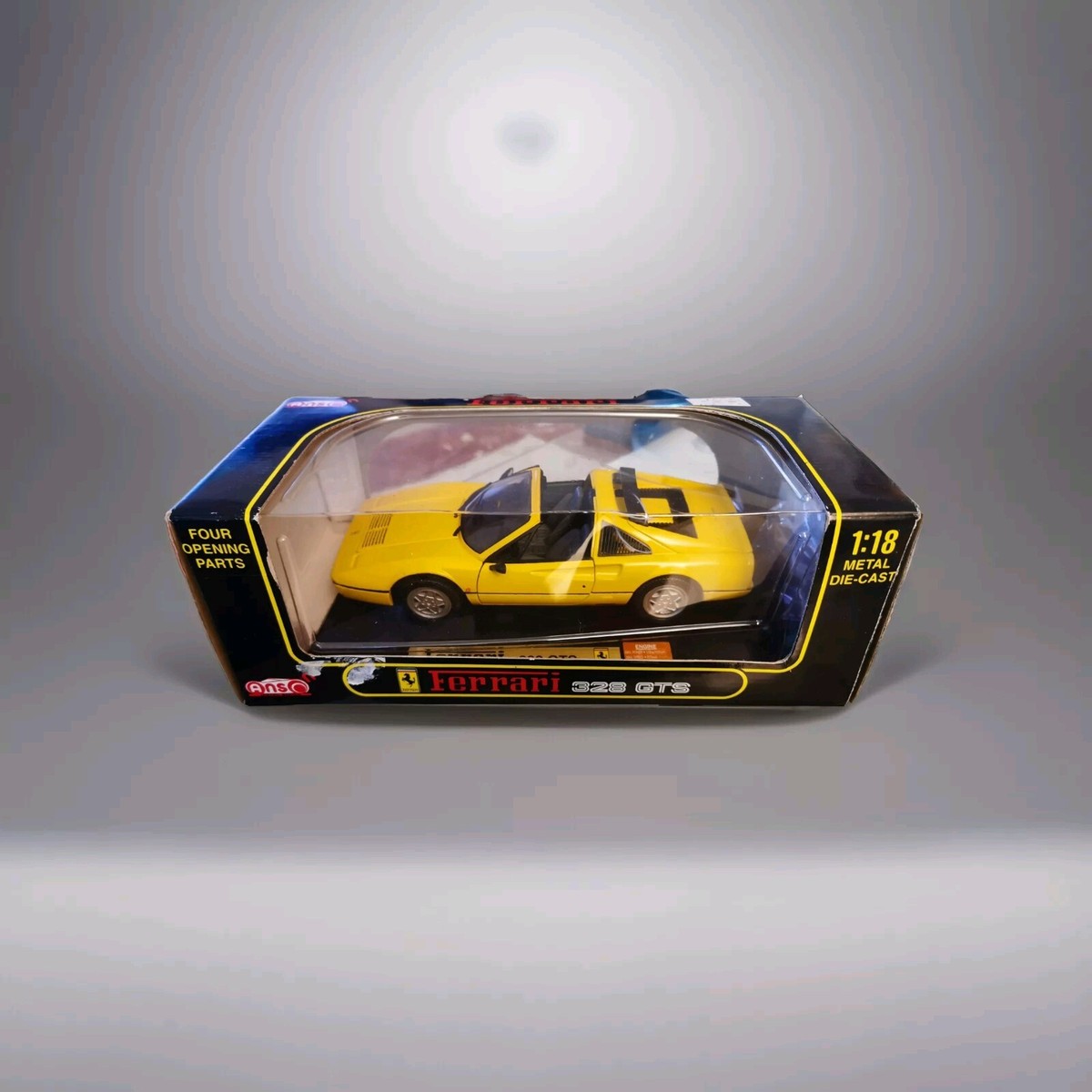 Ferrari 328 GTS　 1/18 　【ANSON】 ANSON Ferrari 328 GTS gelb 1:18 mit Verpackung.(siehe Artikel