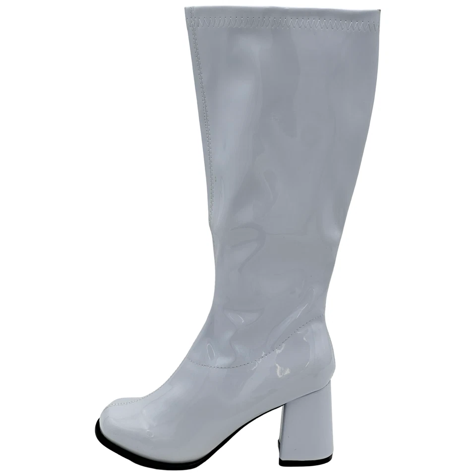 Botas fantasia Ellie Shoes brancas Gogo 2050 femininas tamanho 7 - Imagem 2 de 4