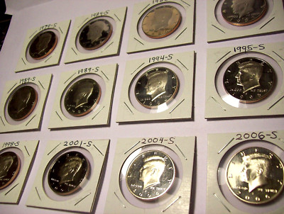 Lot of Twelve (12)  ''S'' Proof Half Dollars '79-84-86-87-89-89-94-95-98-01-04-06