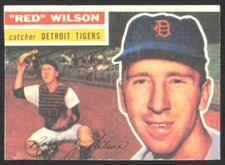 1956 Topps (TRIMMED) Red Robert James Wilson Detroit Tigers #92