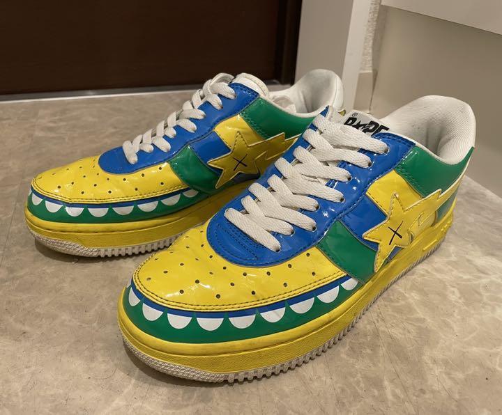 A BATHING APE Bapesta Sneaker Shoes Multicolor Low US9 Used from 