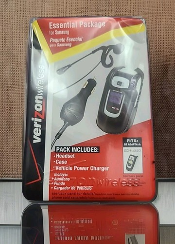 VERIZON Essential Package Headset Leather Case Vehicle Power Charger SCH-a850 - Picture 5 of 5