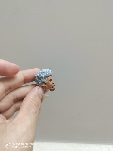 Figuras de acción 1/12 hombre cabeza masculina tallada hágalo usted mismo modelo de 6 pulgadas pelo blanco soldado - Imagen 8 de 8
