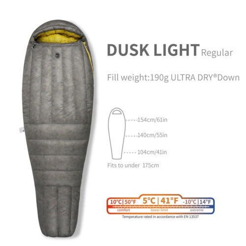 AEGISMAX Wind Hard Dusk Down Sleeping Bag 800FP Ultralight Camping Backpacking - Picture 5 of 10