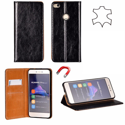 Echt Leder Premium Case Handy Tasche Etui Schutzhülle SCHWARZ Motorloa Moto E6