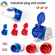 1 Set Industrial Plug Socket Wall Mount Socket Power Connection Industrial Plug