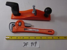 Tool Toy Lot Black  Decker Play Pretend Pipe Wrench  Wood Plane Carpenter