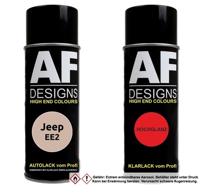 Autolack Spraydose Set  Jeep EE2 Misty Rose Perl Basislack Klarlack Sprühdose 40