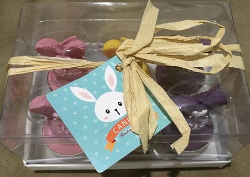 Easter Bunny / Birthday Candles 6 Pc Easter Bunny In Gift Box- Cute- Vintage-HTF - Picture 6 of 8