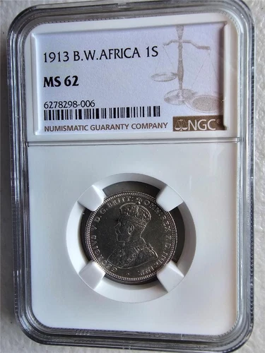 British West Africa 1 Shilling 1913 NGC MS 62