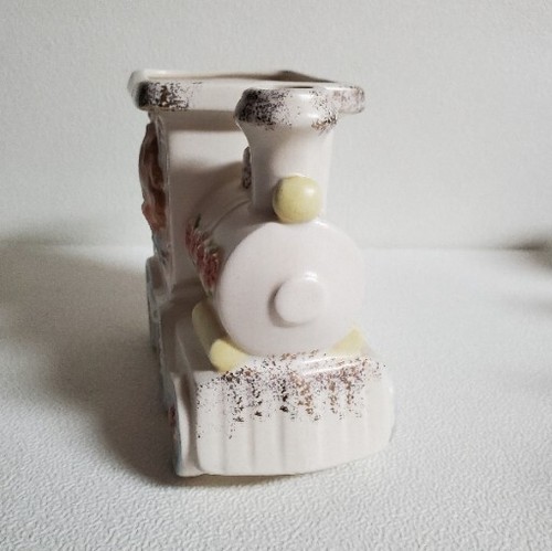 Vintage 1960's Napco Japan Ceramic Baby Puppy Dog Train Planter C-6701 5" - Picture 4 of 17