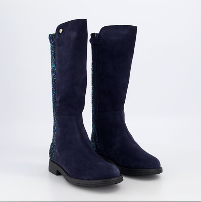 Stuart Weitzman B171400 Stiefel blau Samt - UK 3,5 / EU 36