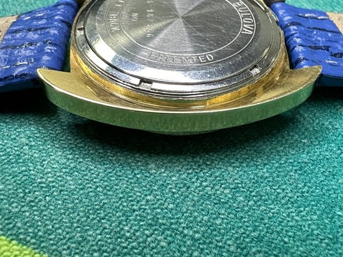 VTG 1970's Mens Bulova Accutron 2182 Watch Day/Date 18k GF Blue Indices RARE!! - Picture 8 of 15
