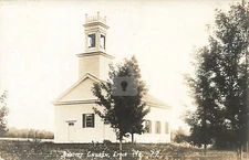 Etna ME Maine Baptist Church in 1919 Photo Postcard Copy