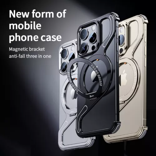For iPhone 16 15 Pro Max 14 Metal Rugged Magsafe Magnetic Frameless Case Cover - Picture 2 of 21