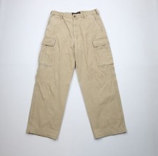 Vintage 90s Abercrombie  Fitch Mens 34x32 Distressed Baggy Wide Leg Cargo Pants
