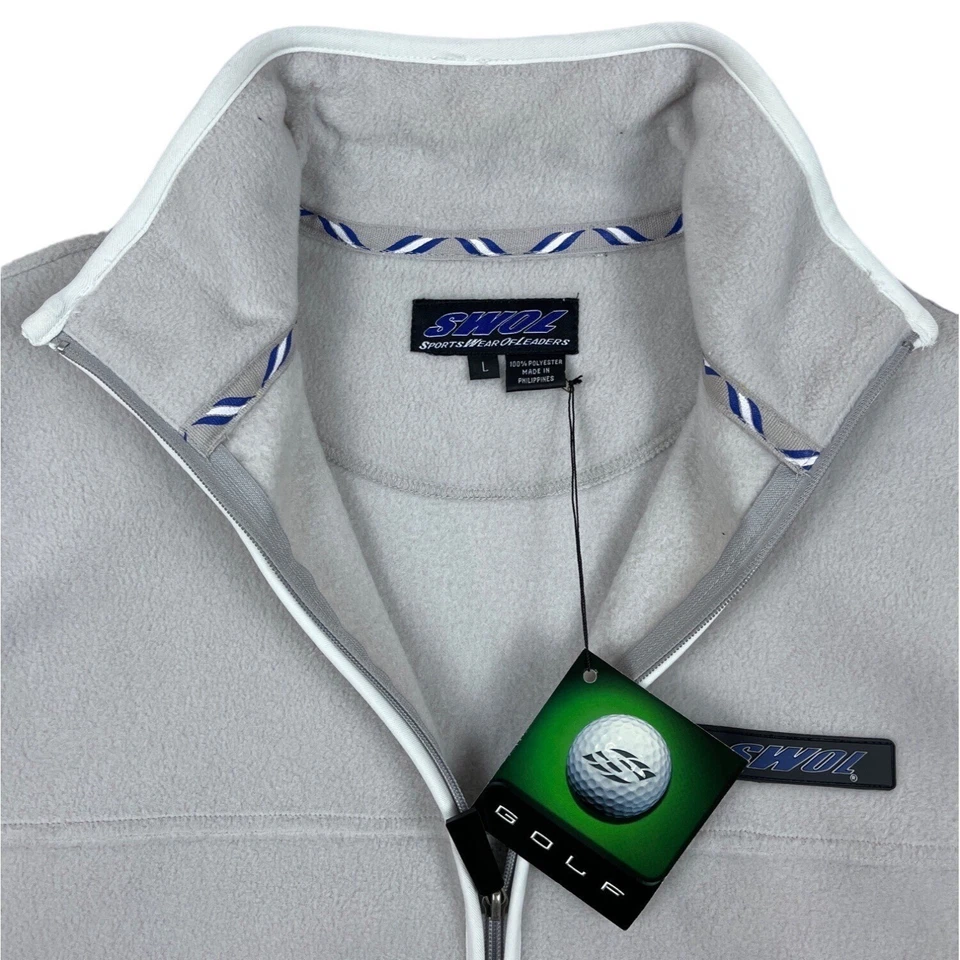 Swol Men’s Gray Sleeveless Zip Up Golf Vest Sz L - NWT - Image 3 of 4
