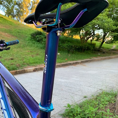 Carbon Fibre Seatpost Tube Racing Road Bike Bicycle Seat Post Blue 27.2 x 350 mm - Picture 12 of 17