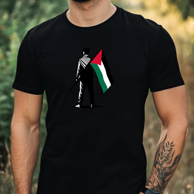 T-Shirt Herren Free Gaza Free Palästina Motiv Baumwolle Größe XS bis 5XL