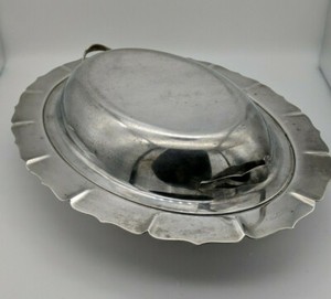 Vintage 1945 SilverPlate Casserole Serving Covered Dish with Lid 12.5" x 9" x 3"