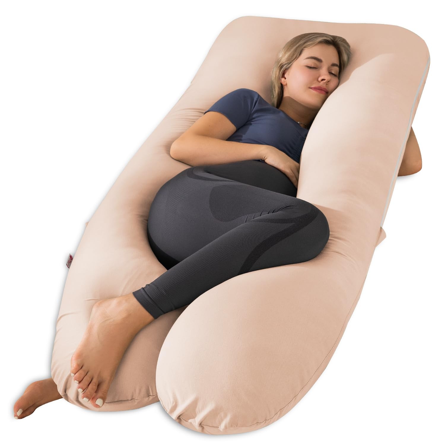 Cooling U-Shaped Full Body Pregnancy Pillow for Comfortable Sleep