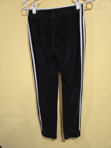 Adidas Kids Yoga Workout Stretchy Pants Velvet Black Size Large/14 - Picture 2 of 4