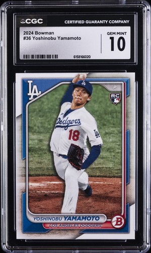 2024 BOWMAN #36 YOSHINOBU YAMAMOTO CGC 10 GEM MINT