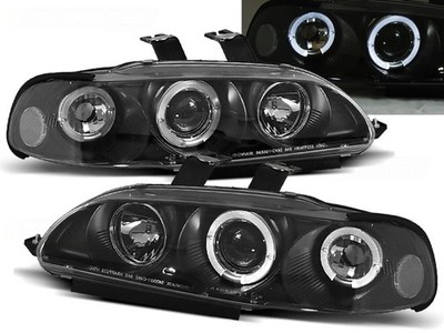 Headlights for Honda Civic 2/3D 1991-1993 1994 1995 VR-1318 Angel Eyes Black