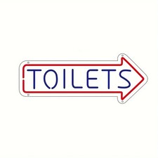 Toilets Arrow Neon Sign,Toilet Entrance Directional Sign for Park Office Mall