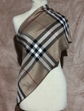Authentic Burberry  Scarf Wrap Stole Shawl 65% Cashmere 35% Silk Multicolor Used