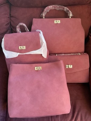 VANESSA WILLIAMS Posh/Mauve Suede FULL SET NWT