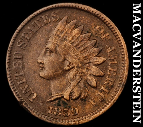 1859 Indian Head Cent- Dark- Extra Fine Semi Key Better Date No Reserve #J514