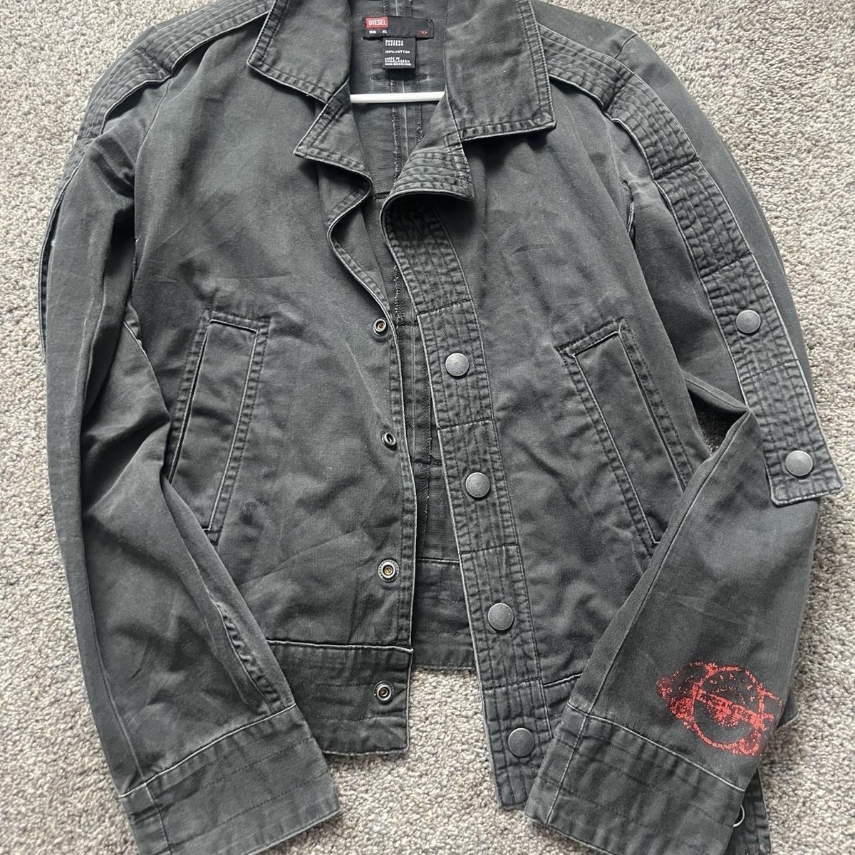 Diesel jfashion archive 2000s grunge emo button up goth y2k