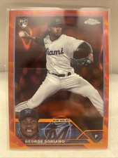 George Soriano Miami Marlins Red & Orange Lava Lamp 2023 Topps Chrome Update /10