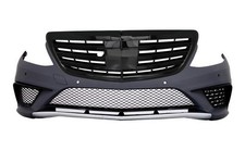 Sto&szlig;stange f&uuml;r Mercedes S W222 13-17 S63 Look K&uuml;hlergrill gl&auml;nzend Schwarz