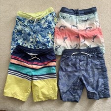 Youth Boy's Lot of Four Pairs Swim Trunks Osh Kosh Carter  s Sz M 8 - Pre-Owned