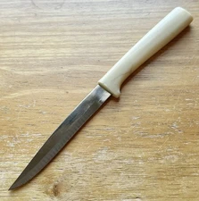 Fine 3.75” Blade Stainless Steel Japan Paring Knife w/ Off-White Handle
