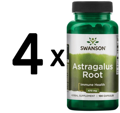 4 x Swanson Astragalus Root, 470mg - 100 caps (71,84 EUR/kg)