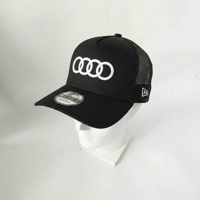 AUDI New Era 9FORTY Trucker Hat Black Adjustable Mesh Cap