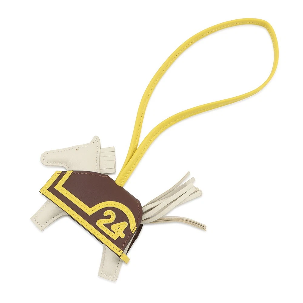 Hermes — HERMES Rodeo Loveo 24 Size PM Lambskin/Swift Leather Craie/Terre/Jaune de Naples
