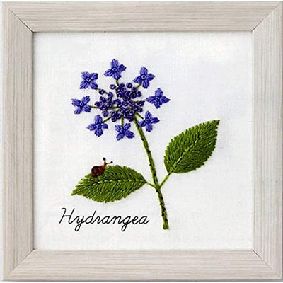 Lecien Lucian 542007 Embroidery Kit Kazuko Aoki 12 Months Plant Book Hydrangea