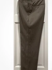 Perry Ellis Portfolio Folio-Flex Men’s Dress Pants Polyester/Rayon 33/30 Taupe